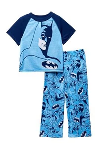 Batman Gotham City Crusader Boy's Blue Polyester Pajama Set - Picture 1 of 4