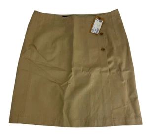 APC Women's Cotton Button Flat Pocket Skirt Beige Size 42 Retail $250 NWT - Picture 1 of 2