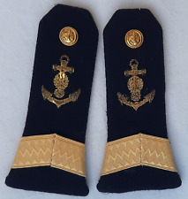 Epaulettes brodées or Gendarmerie Maritime ORIGINAL VINTAGE Pattes épaule MARINE