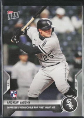 2021 Topps Now #42 Andrew Vaughn Rookie Chicago White Sox Print Run 1740 RC - Image 1 of 2