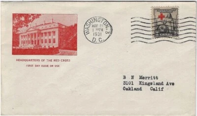 FDC   # 702-5   Red Cross  -- Gorham   ---  1931 - Image 1 of 2