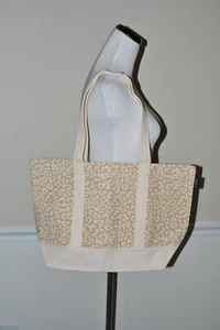 J Crew Structured Canvas Tote Bag #AW933 Light Khaki Ivory Large $39 - Picture 1 of 6
