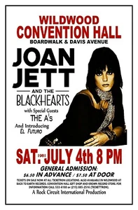 JOAN JETT & THE BLACKHEARTS 1981 Wildwood NJ Convention Hall POSTER - Picture 1 of 2