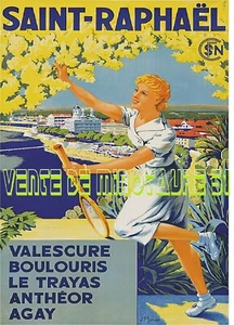 Sncf - Saint Raphaël - J Munier - laminated poster  - Picture 1 of 12