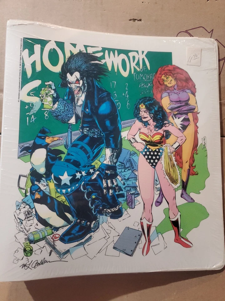 Kit de carpeta de regreso a la escuela DC Comics 1992 nuevo sellado de fábrica  Foto 1 de 4