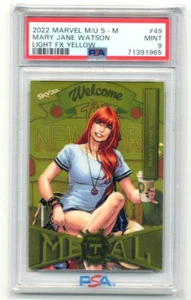 2022 Marvel Metal Universe Spider-Man 49 Mary Jane Watson Light FX Yellow PSA 9 - Bild 1 von 2