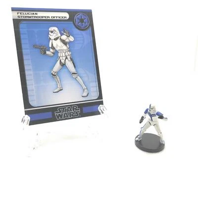 Star Wars Miniatures Felucian Stormtrooper Officer w/Card 35/60 WoTC Empire Rare - Image 1 of 3