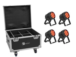 EUROLITE Set 4x AKKU IP PAR 7 QCL CRMX MK2 + Case mit Ladefunktion - Bild 1 von 1