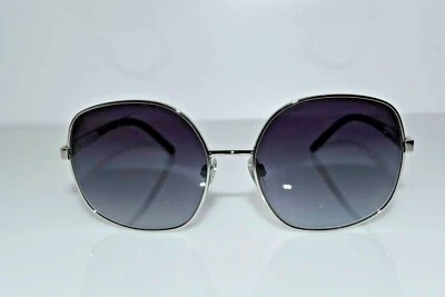 Nuevas gafas de sol Burberry auténticas plateadas negras B3070 1005/8G 56-16-135 Foto 1 de 4
