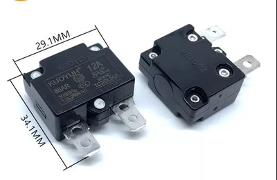 KUOYUH Circuit Breaker 88AR Series 12A 125/250VAC 32VDC-50VDC 50/60Hz (1Pcs)