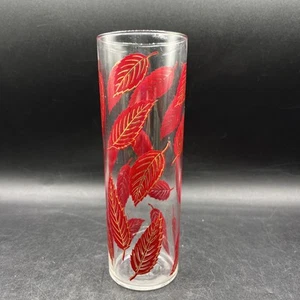 MCM Highball Glasses Red & Gold Leaves - Picture 1 of 8