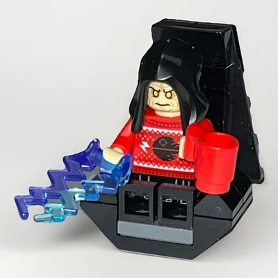 ✅ LEGO Star Wars Minifigura sw1297 Emperador Palpatine - Minifigura Suéter Vacacional Foto 1 de 3