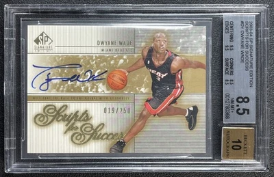 DWYANE WADE BGS 8.5 2003 SP SIGNATURE EDITION SCRIPTS FOR SUCCESS RC AUTO 19/250 - Image 1 of 2