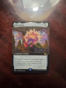 Tarjeta mágica Nyx Lotus (arte extendido) Theros Beyond Death regular Magic The Gathering casi nueva - Imagen 1 de 2