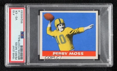 1948 Leaf Perry Moss #10 PSA 4 Rookie RC - Image 1 of 2