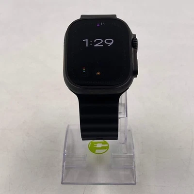 Apple Watch Ultra 2nd Gen 49MM Black Titanium & Black OceanBand!  100% Batt heal - Image 1 of 4