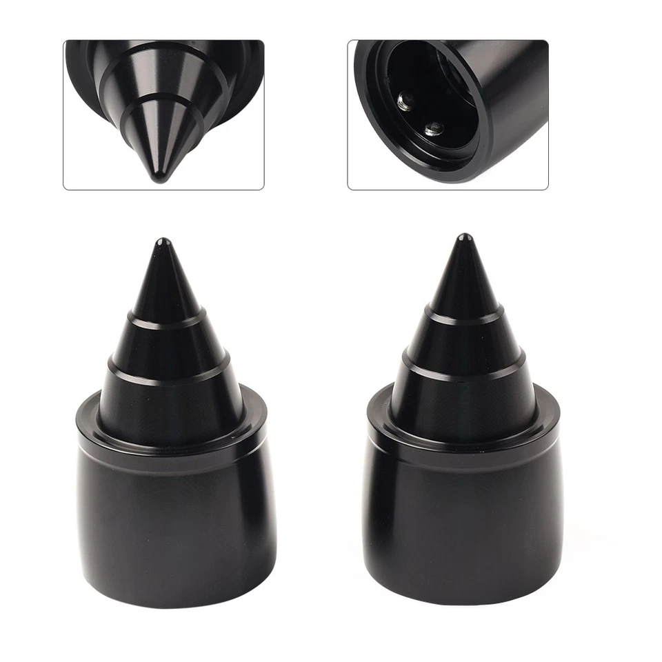 Cubiertas de tuerca de tapa de eje delantero para Harley Touring Road Glide Dyna FXD Street Bob NEGRO Foto 1 de 4