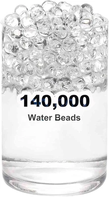 140,000 Clear Water Gel Beads, Water Gel Beads for Vase Filler, Christmas Decora - Image 1 of 4