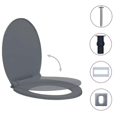 SEDILE WC COPRI WC COPRI WC COPRI OCCHIALI COPRI WC GRIGIO - Immagine 1 di 4