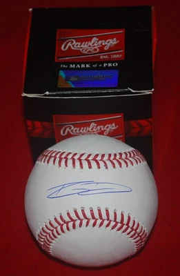 REID DETMERS Anaheim Angels signed Baseball Beckett Witnessed WR17897 - Image 1 of 3