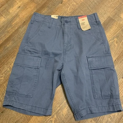 NEW Mens Levi's Carrier Cargo Shorts 29 Blue 100% Cotton 9” Inseam - Image 1 of 4