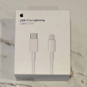 Câble USB-C vers Lightning d'origine Apple 2 m (blanc) A2441 MQGH2AM/A neuf/boîte ouverte - Photo 1 sur 4