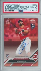 2024 Topps Now Christian Encarnacion Strand 10/10 ROSSO PSA 10 GEM MINT FRESHGRADE - Foto 1 di 2