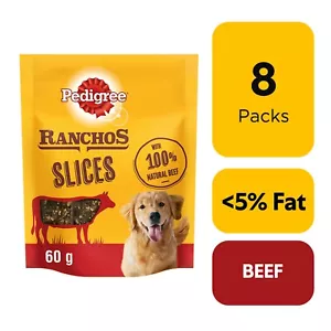 More details for 32 pedigree ranchos slices adult dog treats beef dog chews (8 x 60g)