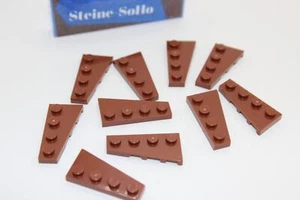 Lego (c) 10x Platte - Eckplatte Flügel 4x2 - 41770 - reddish braun - Keil links - Bild 1 von 1