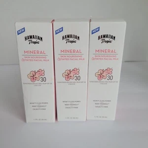Lot Of 3: Hawaiian Tropic Mineral Skin Nourishing Milk ~ SPF30 Sunscreen ~ 09/23 - Picture 1 of 5