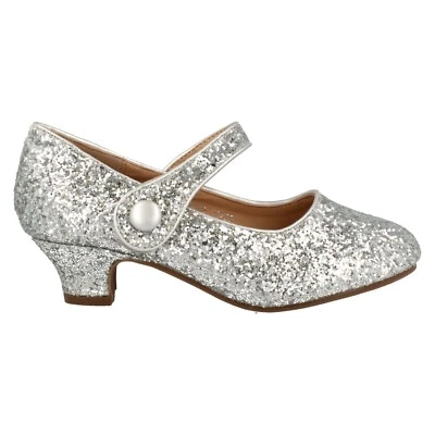 Niña Spot On Negro, Fucsia, Plata, Oro, Rojo Tacón Zapatos Tallas Ru 10-2: - Imagen 1 de 4