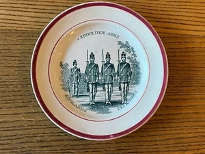 #3 Antique Victorian Child Nursery Plate Military ENGLANDS DEFENDERS Taylor Bros - Picture 1 of 12