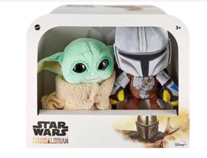 Nuovo set peluche MATTEL Star Wars 10" Mandalorian & Baby Yoda da collezione limitato - Foto 1 di 4