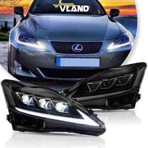 VLAND Pair Headlights W/Led Strip DRL Lamps For 2006-2014 Lexus IS350 IS250 ISF - Bild 1 von 13