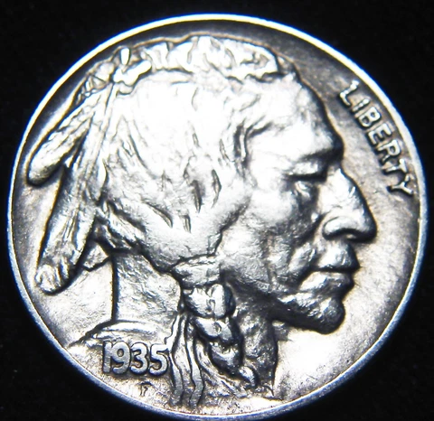 Beautiful Luster Sharp 1935-P BUFFALO NICKEL 5¢ FREE SHIPPING!! JF20MP Cover