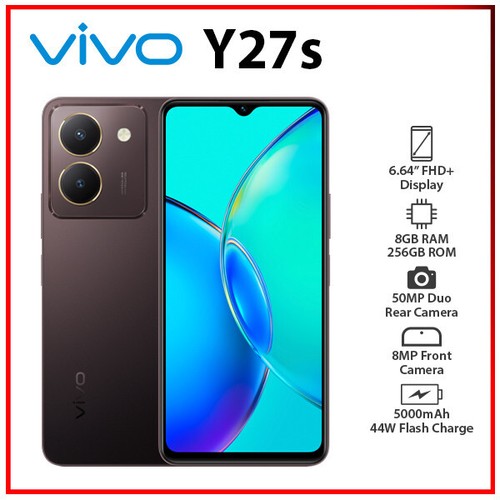 (Unlocked) VIVO Y27s 8GB+256GB BLACK Dual SIM Octa Core Android Cell Phone