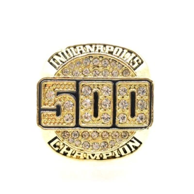 Ring Indianapolis 500 Four Time Champions Indy Motor Racing Gold Souvenir Rings - Image 1 of 3