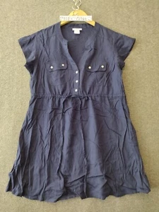 Love Two Solid Blue Uniform Rayon Mini Dress size M - Picture 1 of 10