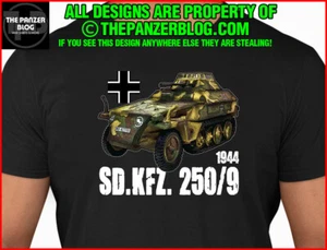 Sd.kfz 250/9 T-Shirt WWII German Armored Car - Bild 1 von 49
