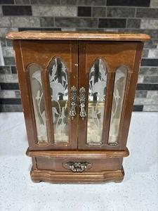 Scatola gioielli musica guardaroba vintage in legno *leggi* - Foto 1 di 14
