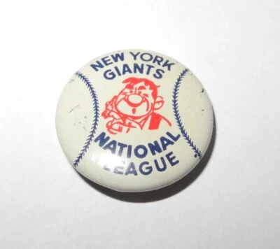 1950's Baseball Team Logo Souvenir Gum Ball Set New York Giants Willie Mays Pin - Image 1 of 2