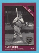 1994 The Sporting News # 1080 Babe Ruth -- American League --  Box 125