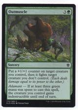 MTG Throne of Eldraine Common Foil Outmuscle, M-NM, NBP