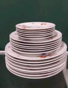 20 Plates Antique KRAUTHEIM SELB BAVARIA GERMANY Fine China RARE Floral Pattern - Picture 1 of 8