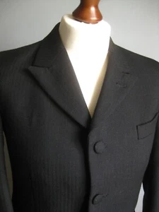 BOYS MAGEE JACKET PRINCE EDWARD 7-8 years 100% wool black steampunk wedding 30 - Picture 1 of 11