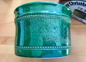 CHRISTBAUMSTÄNDER - Keranik - grün - Ø ca. 20 cm - sehr alt - vintage TOP - Bild 1 von 7