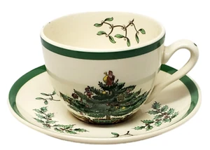 Spode CHRISTMAS TREE Cup & Saucer Set S3324-C - England - Picture 1 of 12