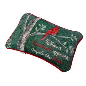 When A Cardinal Appears Angels are Near Cardinal on Branch Tapestry Word Pillow