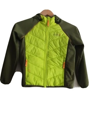 Chaqueta para caminar híbrida ligera con capucha Kielder Warmloft para niños - ciprés lima Foto 1 de 4