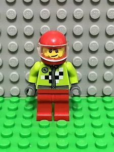 Lego Minifigure Racers Lime Jacket City Rac061 - Picture 1 of 2